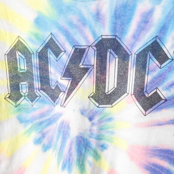 ACDC Band Tee Psychedelic Grunge Revival Alt Rock Nostalgia Festival Size Large - Picture 3 of 4